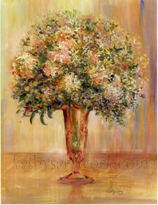 Hydrangeas in a Vase