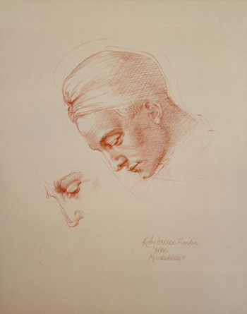 Head of Leda after Michelangelo